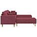 Divano in tessuto con cuscino 3 pcs Rosso Vino 208 cm Tessuto - Foto miniatura 5