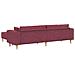 Divano in tessuto con cuscino 3 pcs Rosso Vino 208 cm Tessuto - Foto miniatura 6