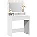 Tavolo da trucco  con luci LED - Bianco 79x41x135 cm - Foto miniatura 3