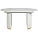 Tavolo Da Pranzo Estensibile Dulverton Bianco 160/200 Cm 90 Cm - Foto miniatura 5