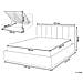 Letto Contenitore Velluto Dreux 140 X 200 Cm Tortora - Foto miniatura 2