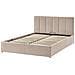 Letto Contenitore Velluto Dreux 140 X 200 Cm Tortora - Foto miniatura 4