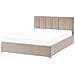Letto Contenitore Velluto Dreux 140 X 200 Cm Tortora - Foto miniatura 5