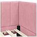 Cornice del letto ad angolo Rosa 100 x 200 cm Velluto - Foto miniatura 9