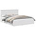 Letto con Contenitore Bianco 160 x 200 cm Legno multistrato - Foto miniatura 1