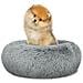 Cuccia in peluche grigio chiaro S 40 cm per cani e gatti di piccola taglia - Foto miniatura 1