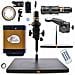 Set Microscopio Digitale Earth Pro Mcep-0.5x Con Illuminatore Regolabile 56xled E Camera Pegasus Pro - Zoom 7x-45x, Obiettivo 360°, Alta Qualità Ottica, Ideale Per Elettronica, Biologia, Geologia, Gioielleria - Foto miniatura 1