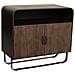 Credenza In Legno E Metallo Nero 90x44x80,5h Cm - Foto miniatura 1