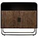 Credenza In Legno E Metallo Nero 90x44x80,5h Cm - Foto miniatura 3