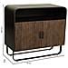 Credenza In Legno E Metallo Nero 90x44x80,5h Cm - Foto miniatura 4
