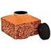 Scatola Decorativa In Poliresina Arancione 16x16x13,5h - Foto miniatura 5