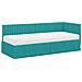 Struttura Letto Angolare con Materasso 2 pcs Turchese Velluto - Foto miniatura 4