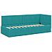 Struttura Letto Angolare con Materasso 2 pcs Turchese Velluto - Foto miniatura 6