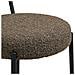 Badalona - Sgabello Counter In Bouclé Marrone Con Gambe Nere 39x46x90 Cm - Foto miniatura 5