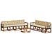 Set di divani da esterno con cuscino 9 pcs Naturale e Beige - Foto miniatura 1