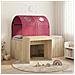Letto con Tunnel 3 pz Rovere Artigianale e Rosso - Foto miniatura 2