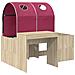 Letto con Tunnel 3 pz Rovere Artigianale e Rosso - Foto miniatura 3