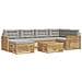 Set di divani da esterno 7 pcs Bianco e Grigio Chiaro - Foto miniatura 1