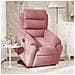 Poltrona Alzapersona Massaggi Elettrica Reclinante Rosa Velluto - Foto miniatura 2