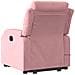 Poltrona Alzapersona Massaggi Elettrica Reclinante Rosa Velluto - Foto miniatura 4
