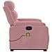Poltrona Alzapersona Massaggi Elettrica Reclinante Rosa Velluto - Foto miniatura 9