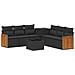 Set di divani 8 pz Nero Rattan sintetico e Acciaio - Foto miniatura 1