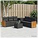 Set di divani 8 pz Nero Rattan sintetico e Acciaio - Foto miniatura 7