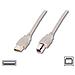 Cavo Usb 2.0 Connettori A-B, Lunghezza Mt. 1,80 Colore Grigio Chiaro - Foto miniatura 1