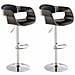 Set 2 Sgabelli rétro Kingston con Braccioli I Sgabelli Bar Girevole 360° in Similpelle E Legno I Coppia Sgabelli Alti Bancone Regolabili 63-77 CM Nero / Grigio - Foto miniatura 1