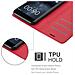 Custodia Compatibile Con Nokia 6 In Rosso Carminio - Coperchio Protettiva Con Chiusura Magnetica, Funzione Stand E Tasca Per Le Carte - Foto miniatura 6