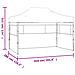 Gazebo Professionale Pieghevole Con 3 Pareti 3x4m Acciaio Crema - Foto miniatura 5