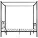 Letto A Baldacchino Grigio In Metallo 200x200 Cm - Foto miniatura 4