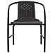 Sedie da Giardino 2 pz Nere Plastica Stile Rattan Acciaio 110kg - Foto miniatura 3