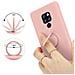 Custodia Compatibile Con Huawei Mate 20 In Liquid Rosa - Coperchio Protettivo In Silicone Tpu Flessibile Con Anello - Foto miniatura 6