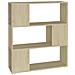 Libreria / divisorio Rovere Sonoma 80x24x94 Cm In Truciolato - Foto miniatura 2