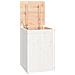Contenitore Per Bucato Bianco 44x44x66 Cm Legno Massello Pino - Foto miniatura 2