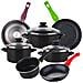 Kenia 7 Pezzi In Acciaio Vetrificato Con Set Di Padelle (18/22/26 Cm) San Ignacio Jolie, Alluminio Forgiato - Foto miniatura 1