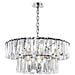Lampadario Contemporaneo Puntes Metallo Cromo 12 Luci Diffusori - Foto miniatura 1