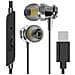 Auricolari Cablati Usb-c In-ear Microfono E Tasti Argento - Foto miniatura 1