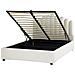Letto Contenitore Velluto Bianco Sporco 160 X 200 Cm Vincennes - Foto miniatura 2