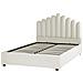 Letto Contenitore Velluto Bianco Sporco 160 X 200 Cm Vincennes - Foto miniatura 3