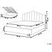 Letto Contenitore Velluto Bianco Sporco 160 X 200 Cm Vincennes - Foto miniatura 6