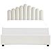 Letto Contenitore Velluto Bianco Sporco 160 X 200 Cm Vincennes - Foto miniatura 8