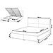 Letto Matrimoniale Con Contenitore Velluto Grigio Chiaro 160 X 200 Cm Vernoyes - Foto miniatura 5