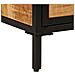 Comodino 40x30x52,5 Cm In Legno Massello Di Mango Grezzo - Foto miniatura 2