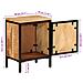 Comodino 40x30x52,5 Cm In Legno Massello Di Mango Grezzo - Foto miniatura 4