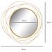 Specchio Moderno E Rotondo Decorativo A Muro Con Ganci, In Vetro E Metallo, Ø65x1 Cm, Oro - Foto miniatura 3