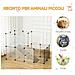 Recinto Modulare Per Conigli E Animali Di Piccole Dimensioni, 27 Pannelli Acciaio E Resina - Foto miniatura 2