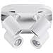 Plafoniera Da Soffitto Lampada Tonda 4 Porta Faretto Orientabile Gu10 Bianco - Foto miniatura 2