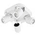 Plafoniera Da Soffitto Lampada Tonda 4 Porta Faretto Orientabile Gu10 Bianco - Foto miniatura 3